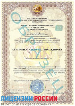 Образец сертификата соответствия аудитора Волжск Сертификат ISO 13485